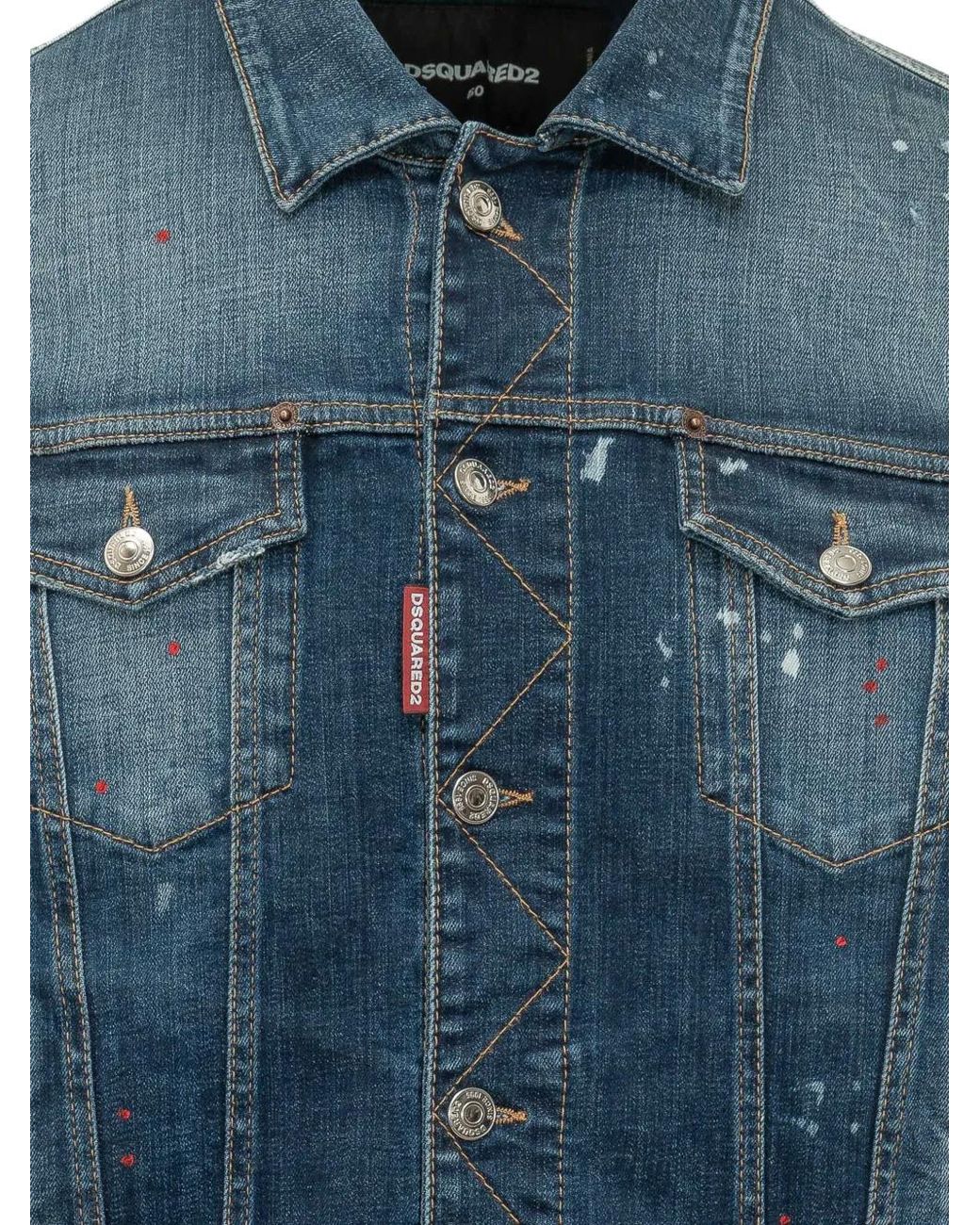 DSquared² Geknöpfte Jeansjacke in Blue für Herren