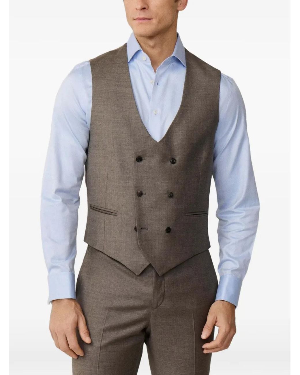 Chaleco Con Doble Botonadura Hackett de hombre de color Gray