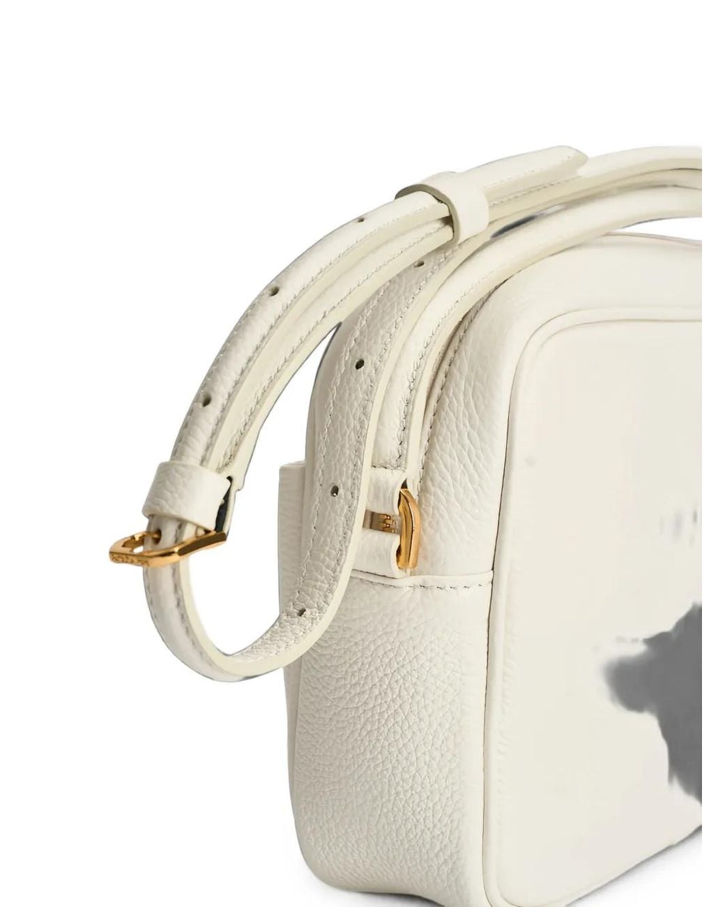 Patrizia Pepe Natural All Day Logo-Plaque Pebbled-Leather Cross Body Bag