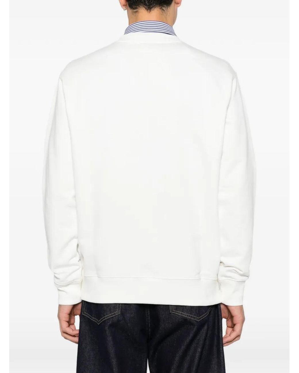 Drole de Monsieur White Graphic-Print Sweatshirt for men