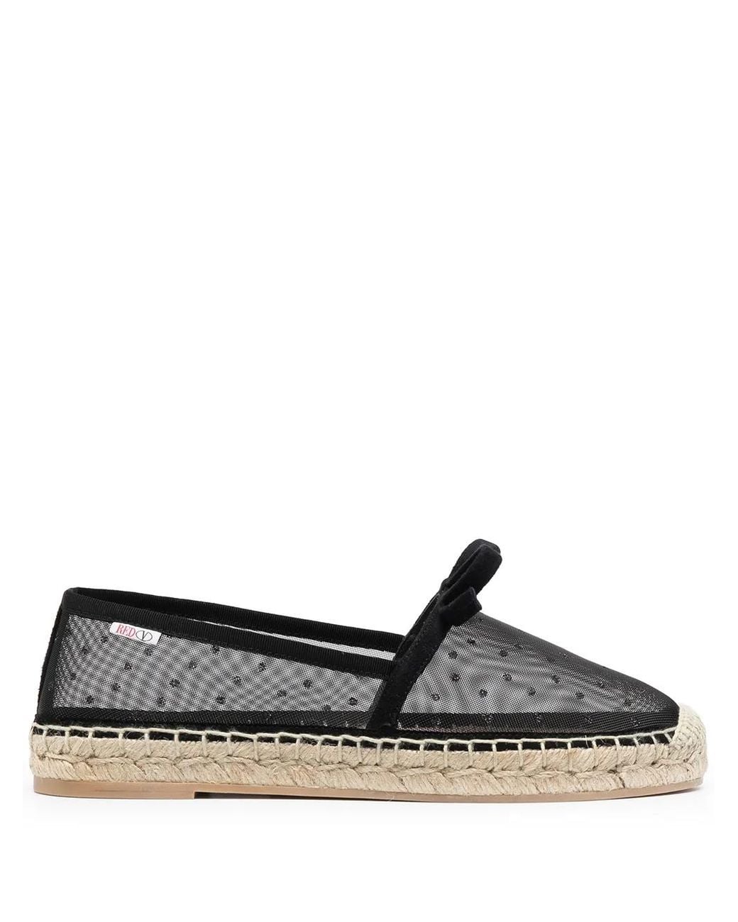 Red(v) Brown Point D'Esprit Espadrilles
