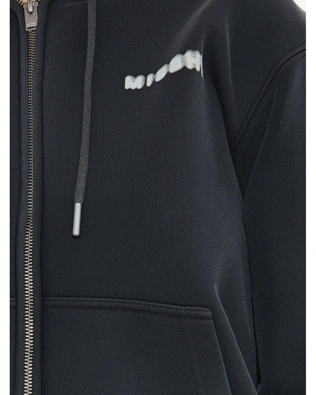 M I S B H V Blue Zip-Up Hoodie