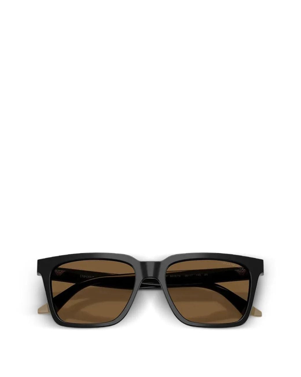 Emporio Armani Black Rectangle-Frame Sunglasses for men
