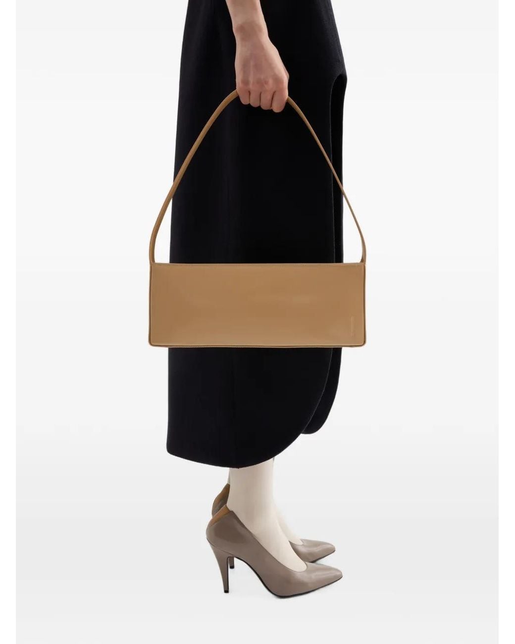 Jil Sander Black Monolith East-West Shoulder Bag
