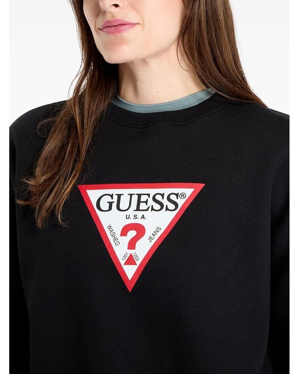 Guess Black Sweat À Logo Imprimé