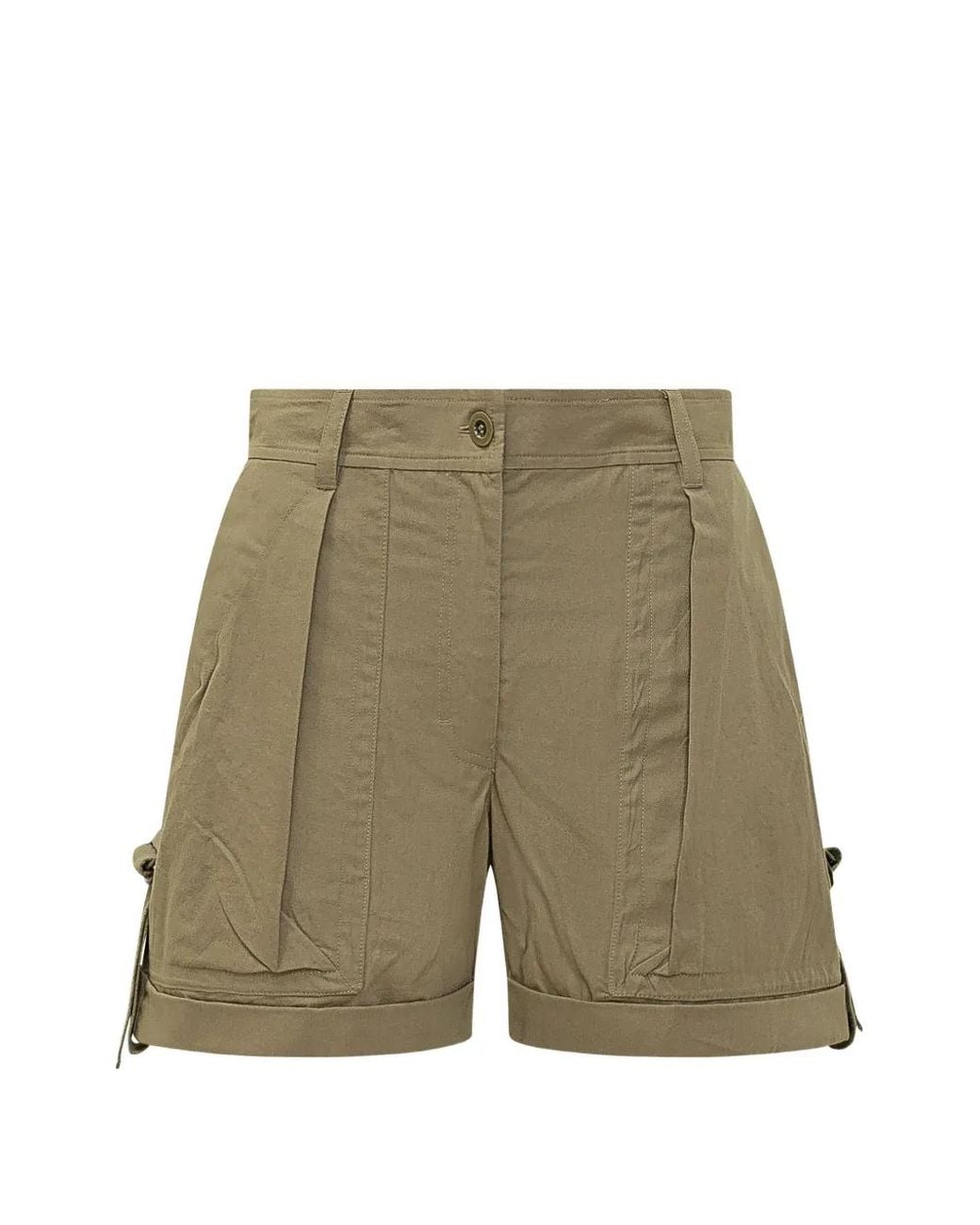 Isabel Marant Green Drawstring Cuffed Shorts