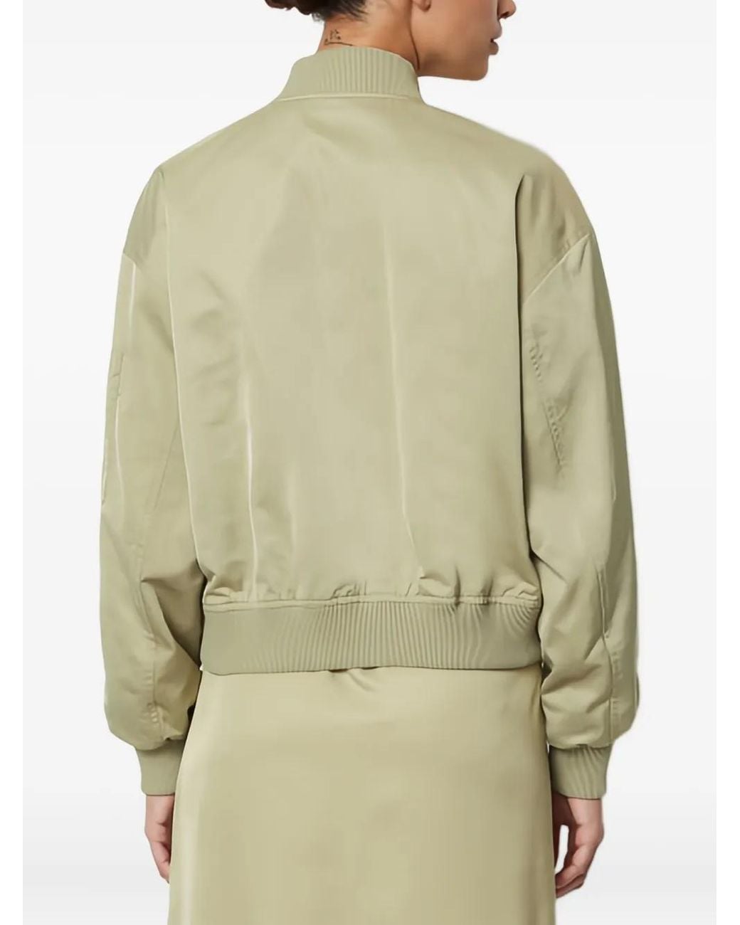 Marc O' Polo Green Baseball-Collar Bomber Jacket