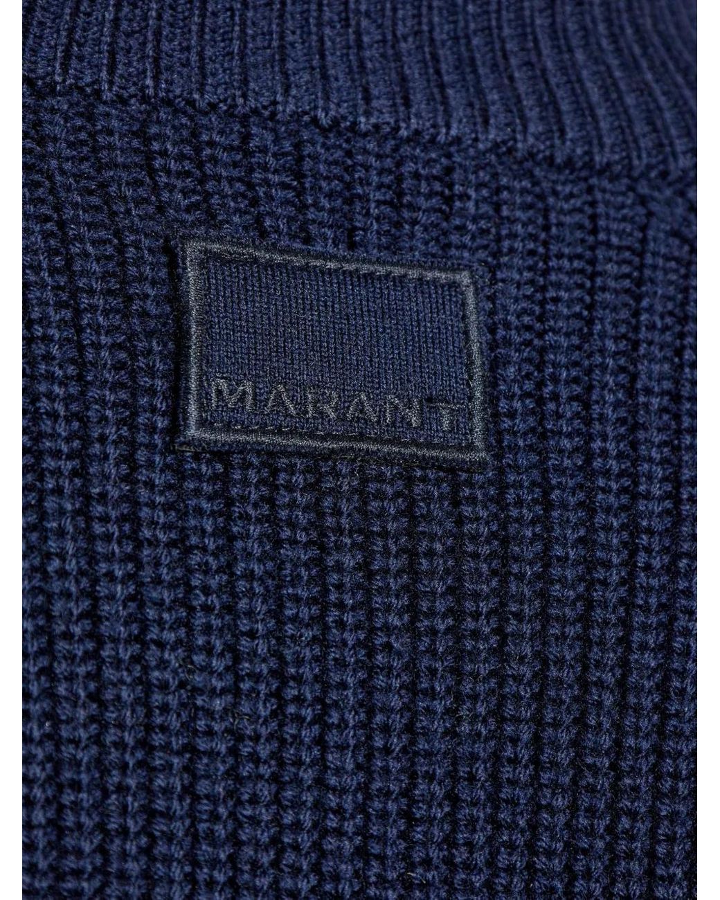 Isabel Marant Blue Ribbed Zip-Up Cardigan for men