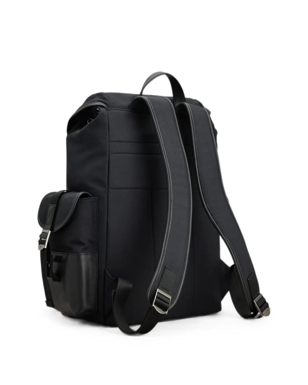 Tod's Black Sac À Dos En Tissu Et Cuir Médium for men