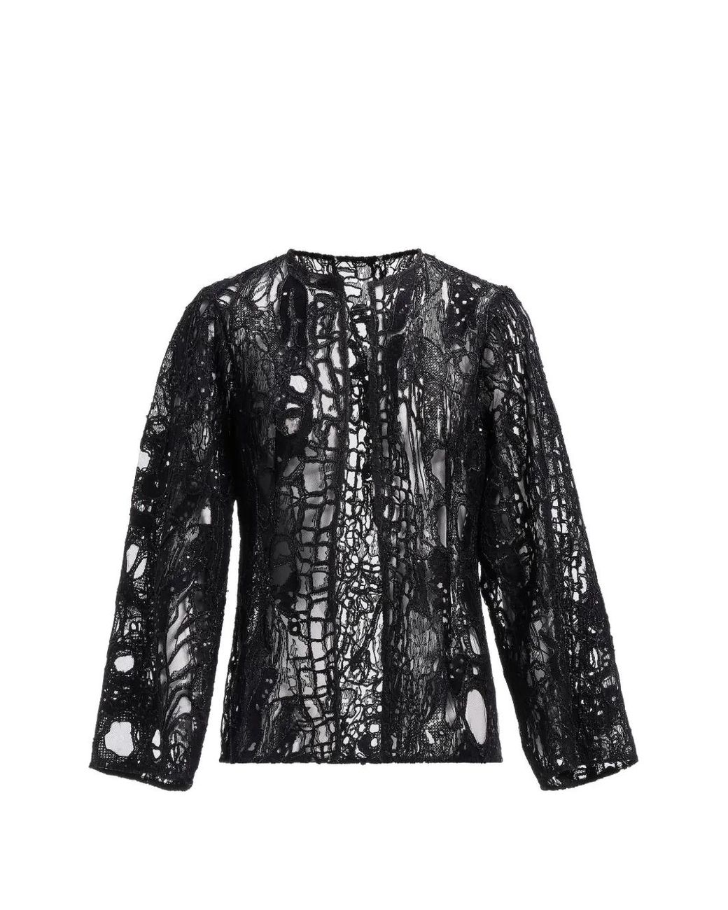 Elie Saab Black Sequin-Embroidered Jacket