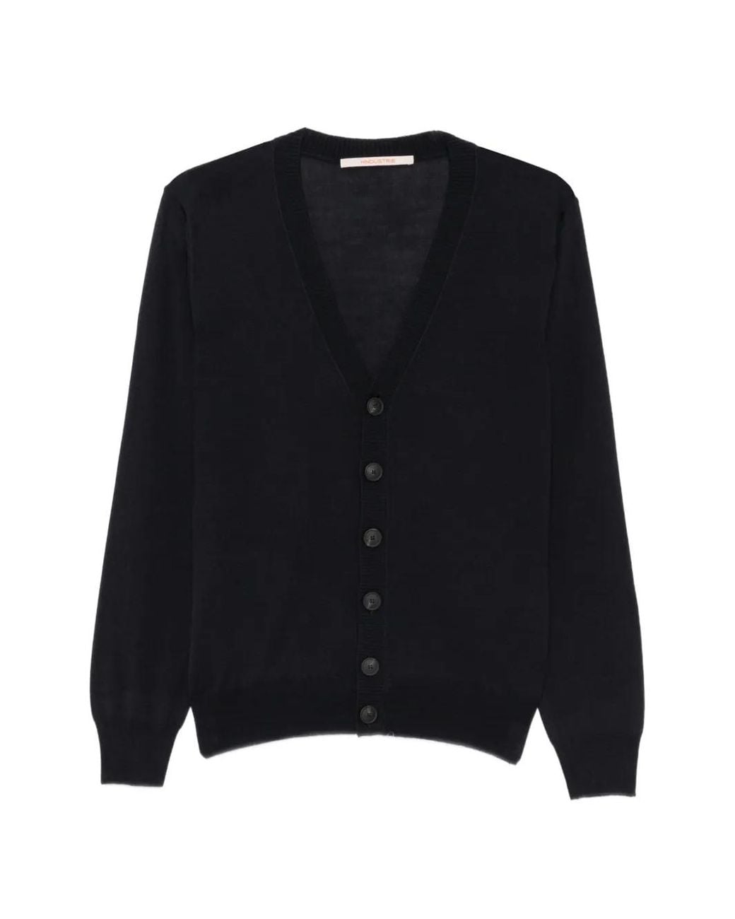 hindustrie Black V-Neck Button-Up Cardigan for men