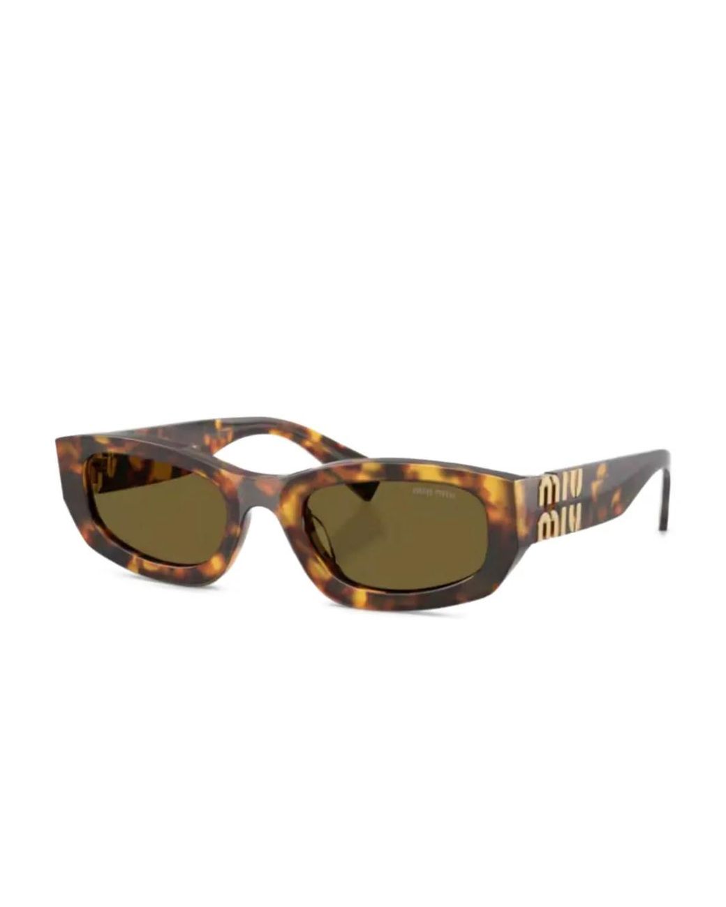 Miu Miu Natural Logo-Lettering Tinted Sunglasses