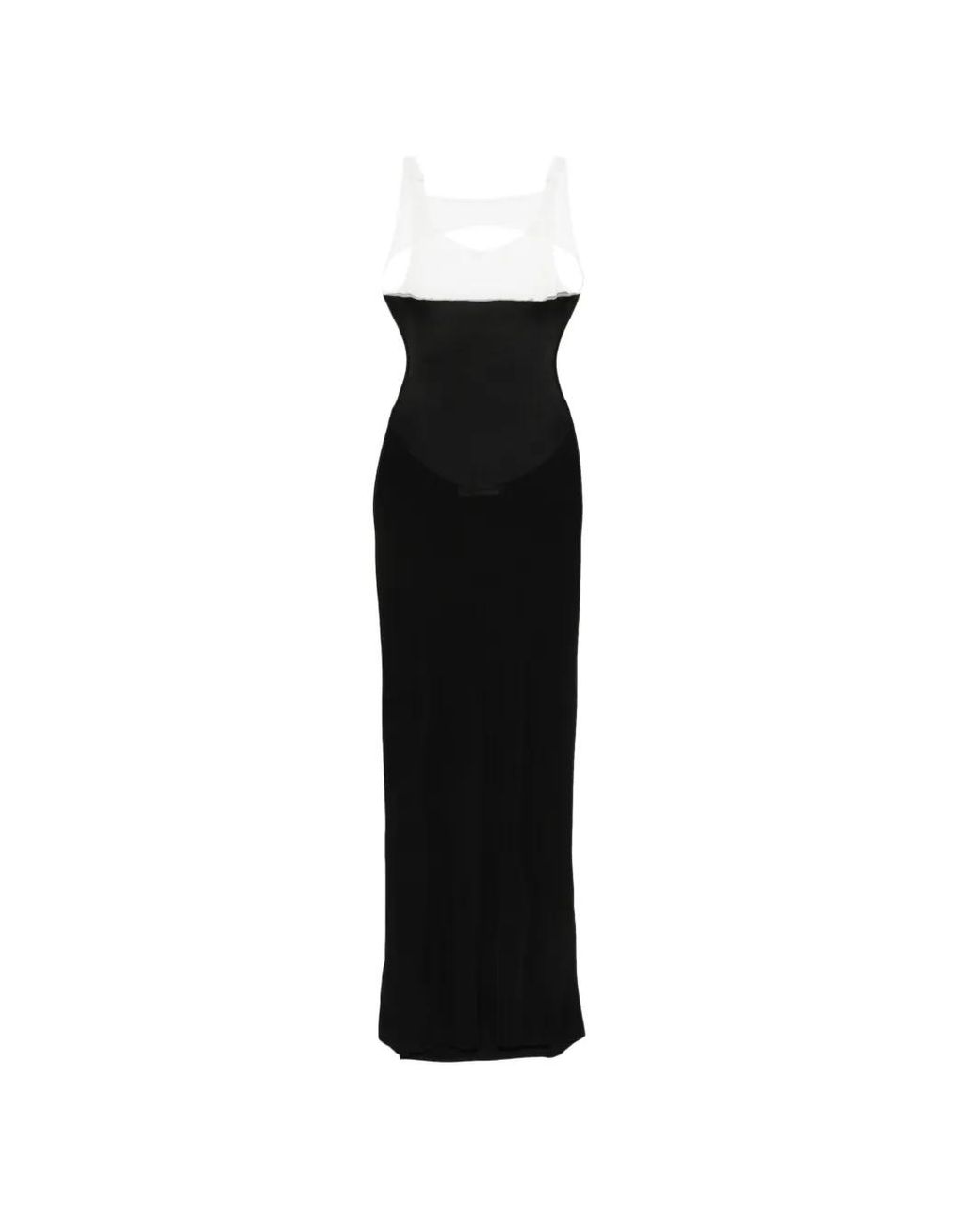 AYA MUSE Black Semi-Sheer Maxi Dress