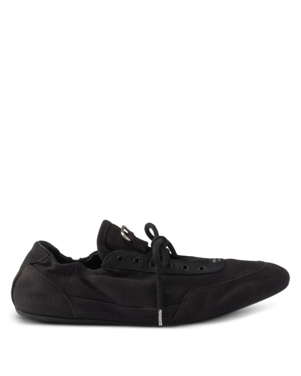 Baskets Collapse En Toile Prada en coloris Black