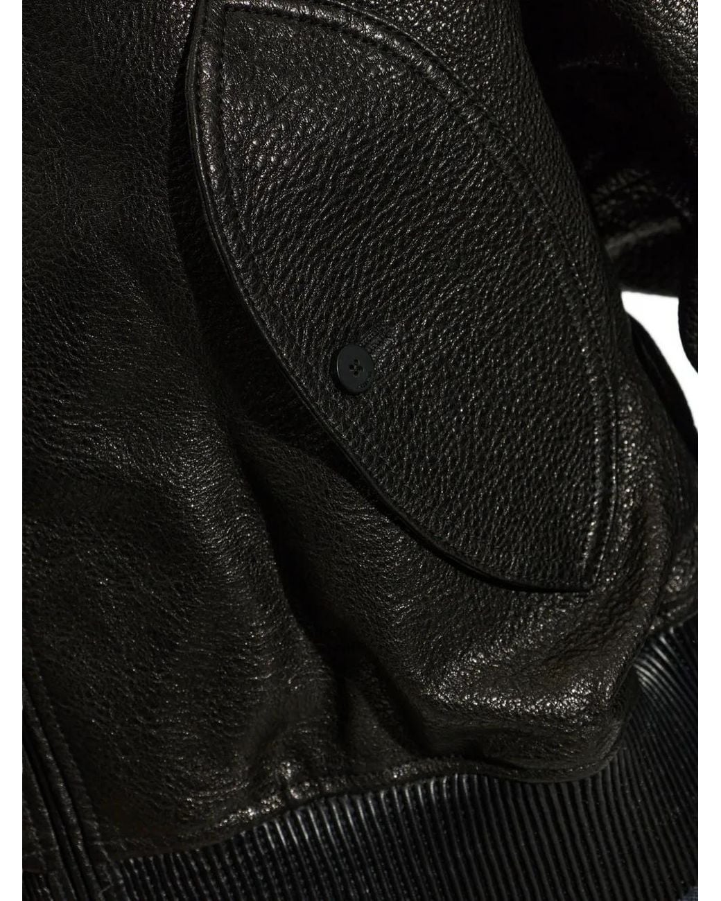 Jacquemus Black The Losange Leather Bomber Jacket for men