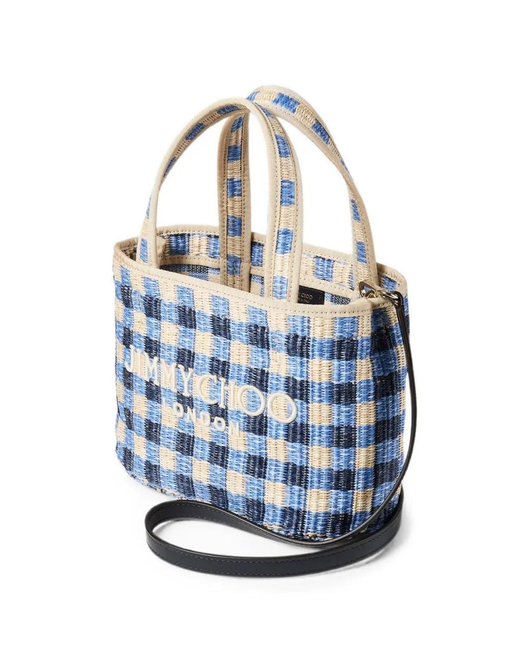 Borsa Tote East-West Marine di Jimmy Choo in Blue