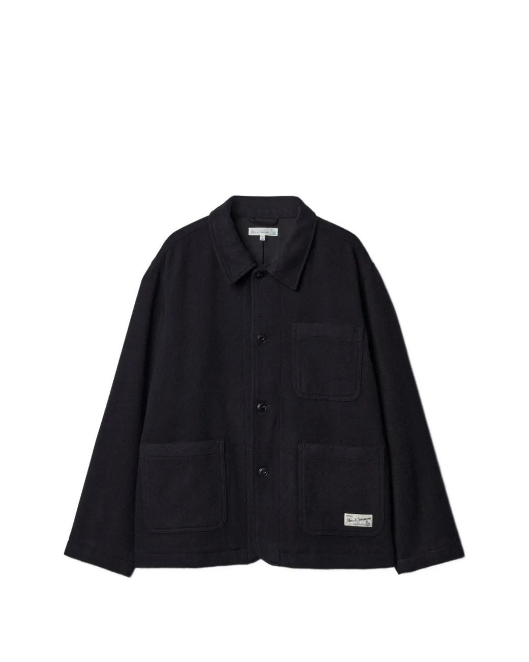 Merz B. Schwanen Black Button-Up Shirt Jacket for men
