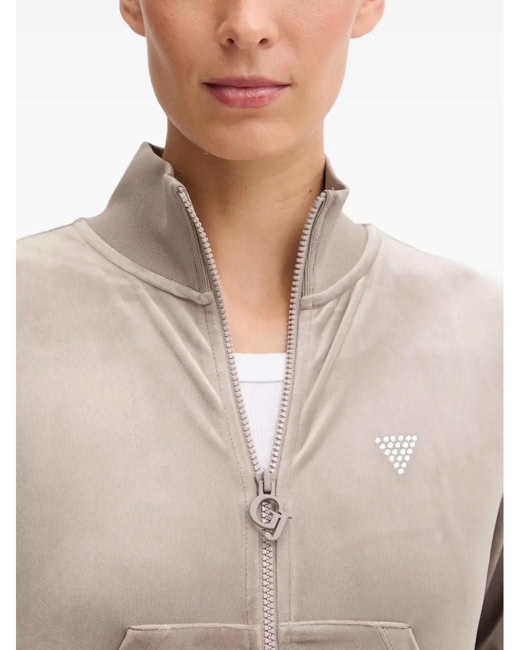 Guess Gray Zip-Up Jacket
