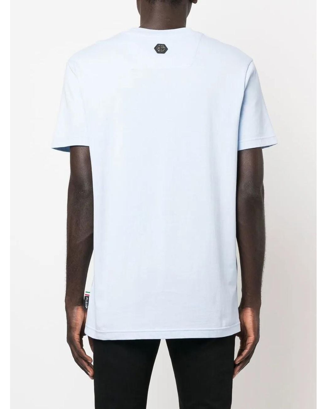 Philipp Plein White Skull-Print Short-Sleeve T-Shirt for men