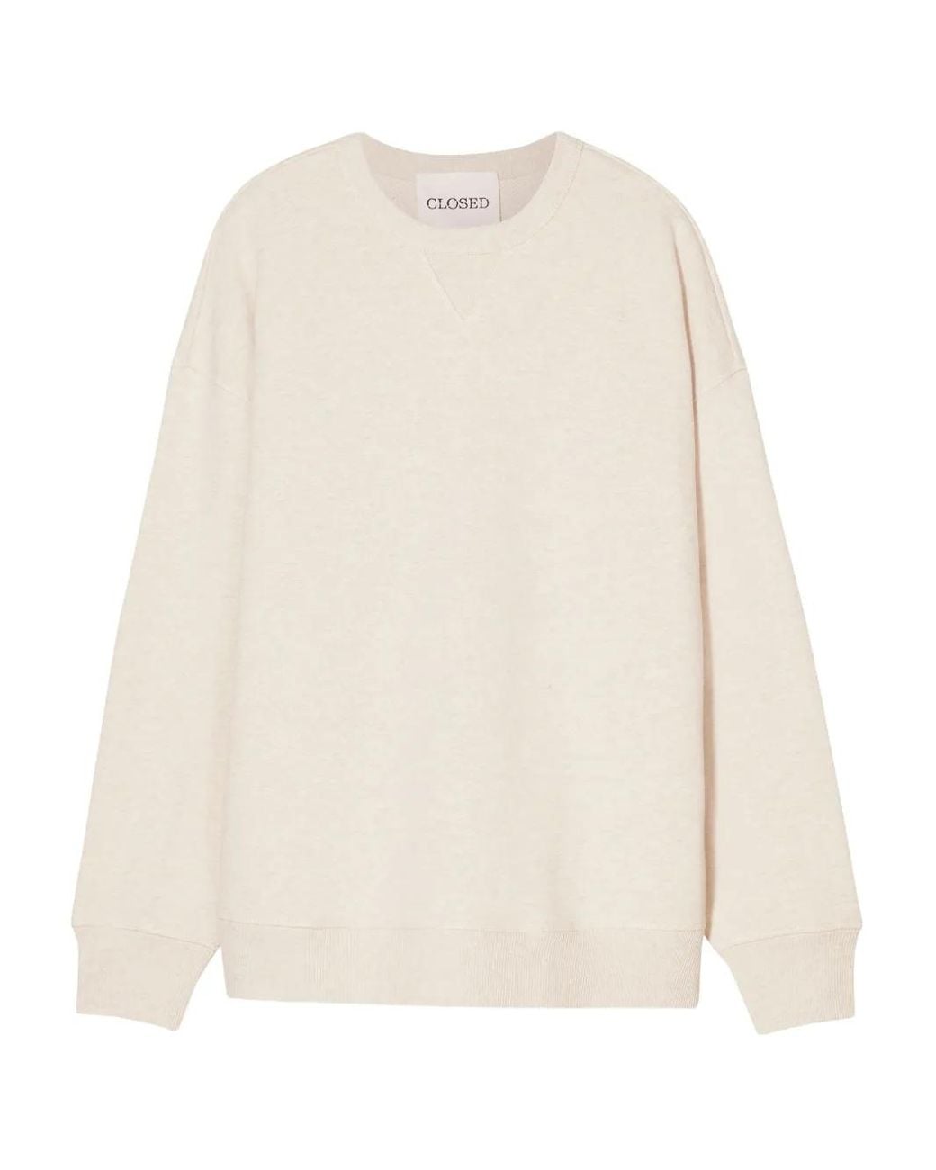 Closed Sweater Met V-Hals in het White