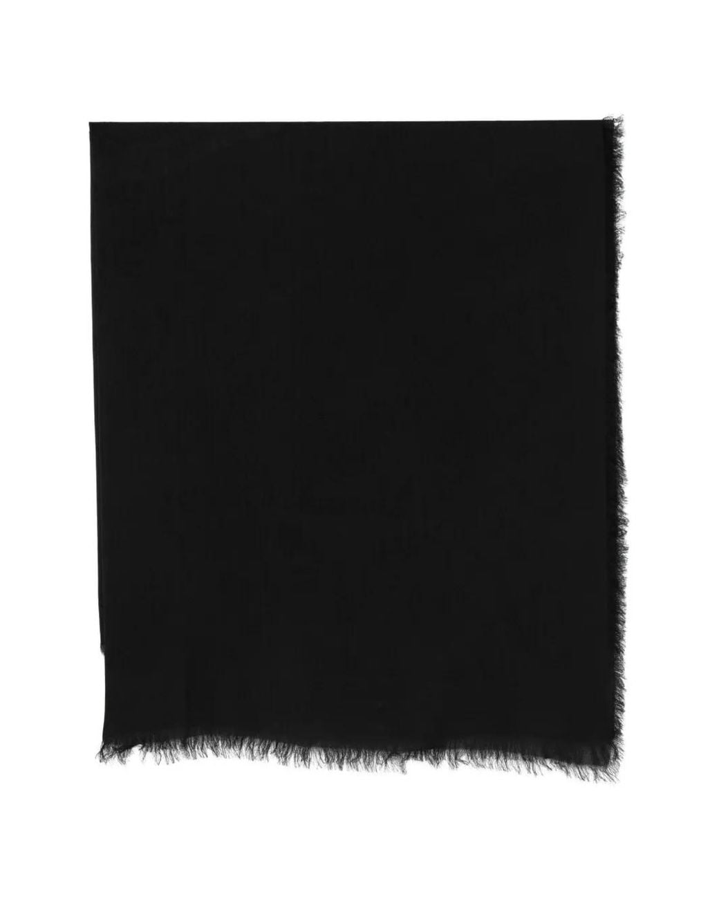 Twinset Black Écharpe À Bords Frangés