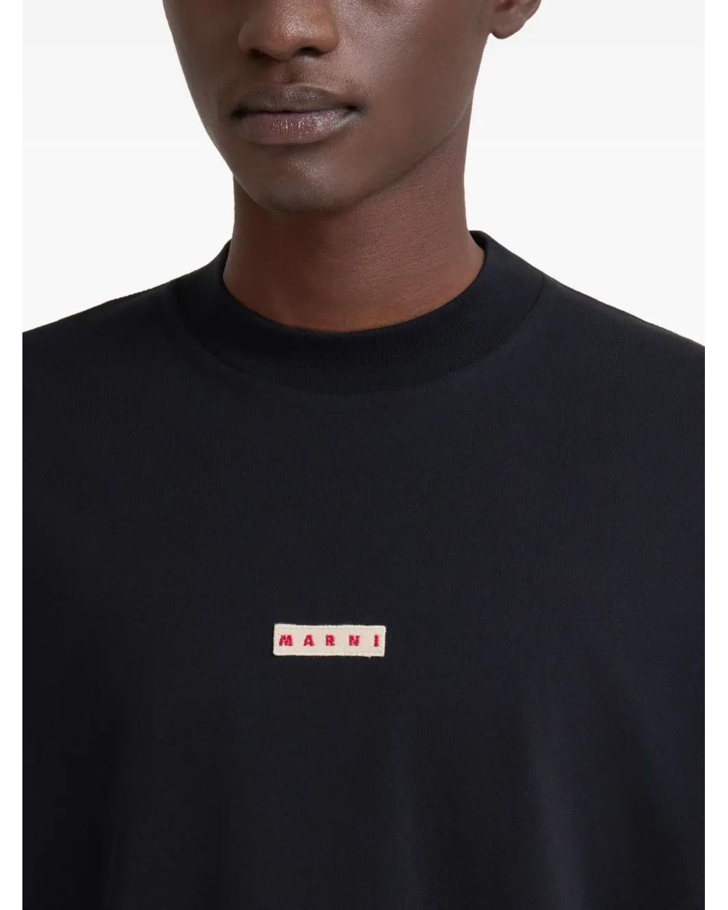 Logo Patch T-shirt Marni pour homme en coloris Black