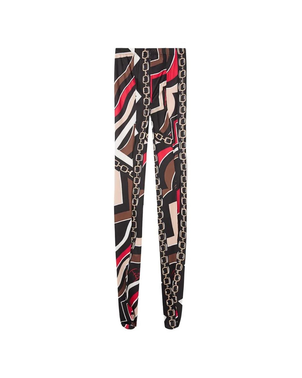 Emilio Pucci Black Istrice-Print Tights