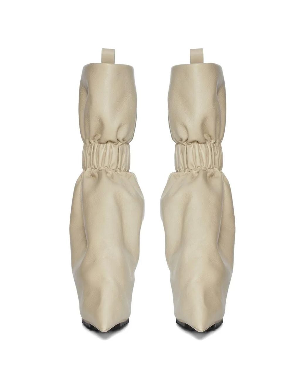 Rick Owens Natural Temple Cuffed Taquito Pull On Boots