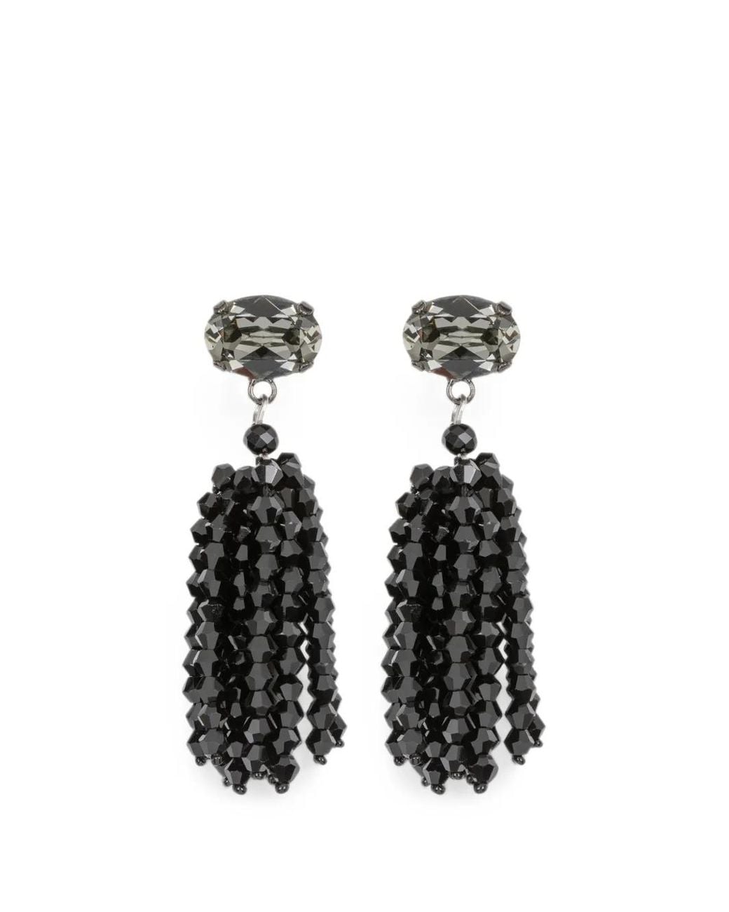 Jennifer Behr White Ryah Embellished Earrings