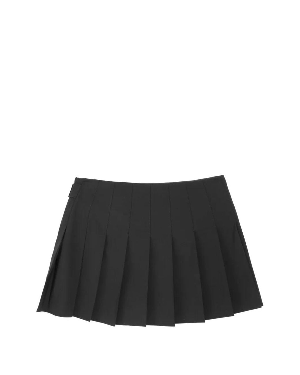 Vera Wang Black Buckle-Detail Pleated Skirt