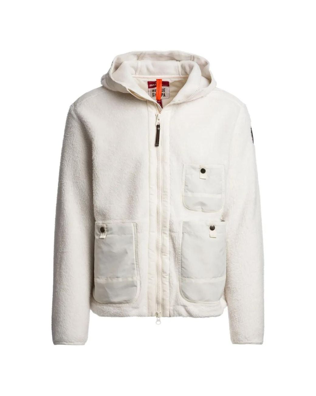 Parajumpers White Hoodie Sundre À Patch Logo for men