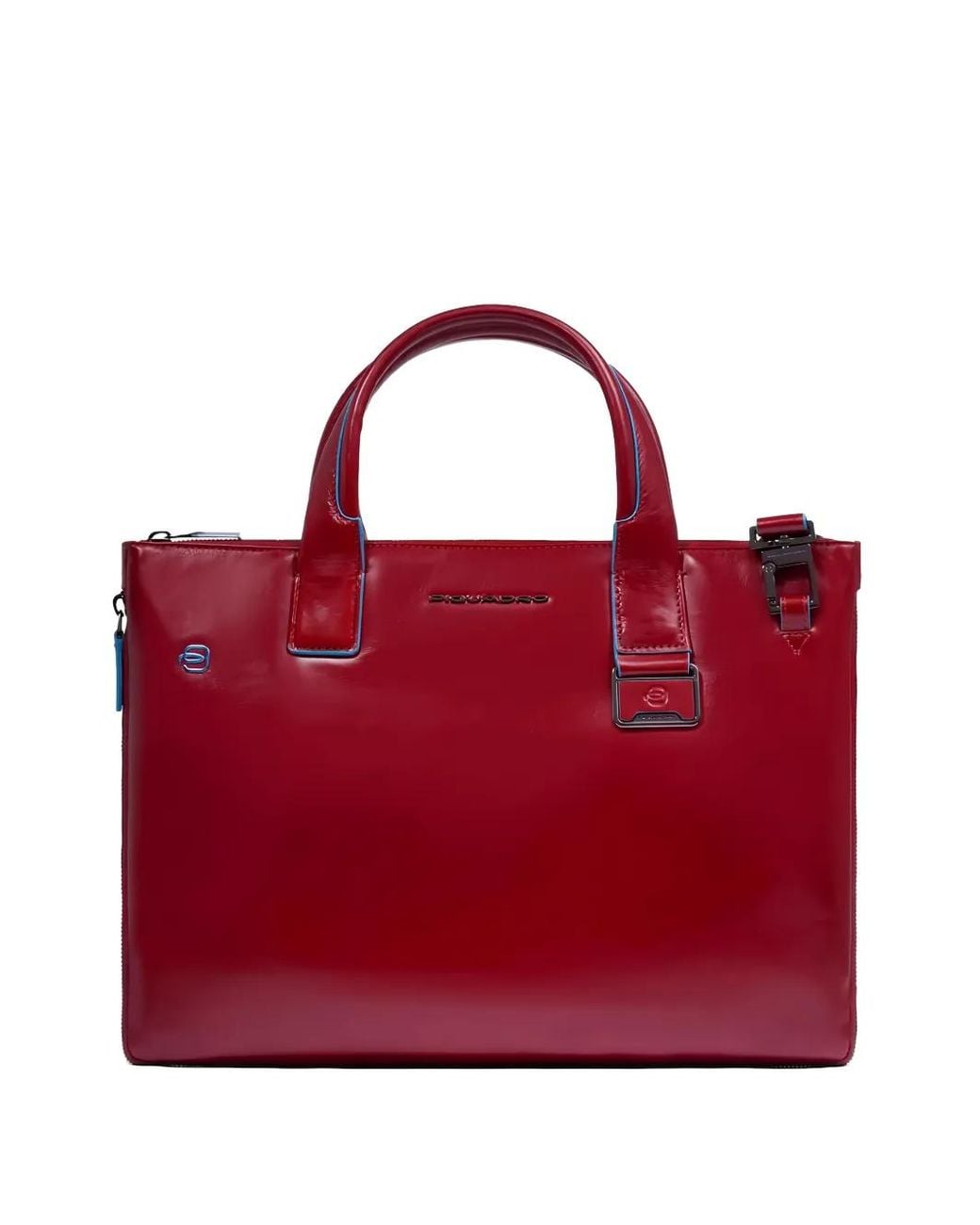 Piquadro Red Expandable Laptop Bag for men