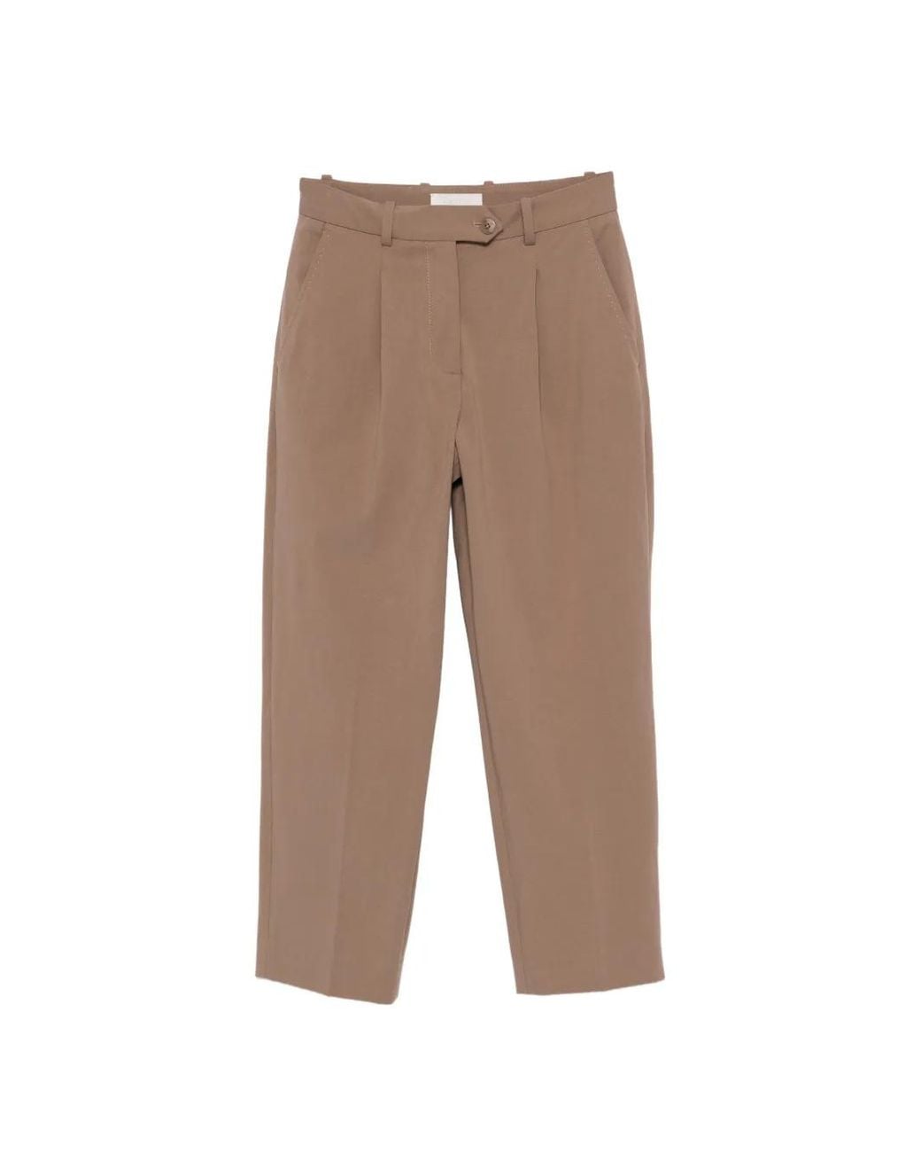 Circolo 1901 White Pleated Tailored Trousers