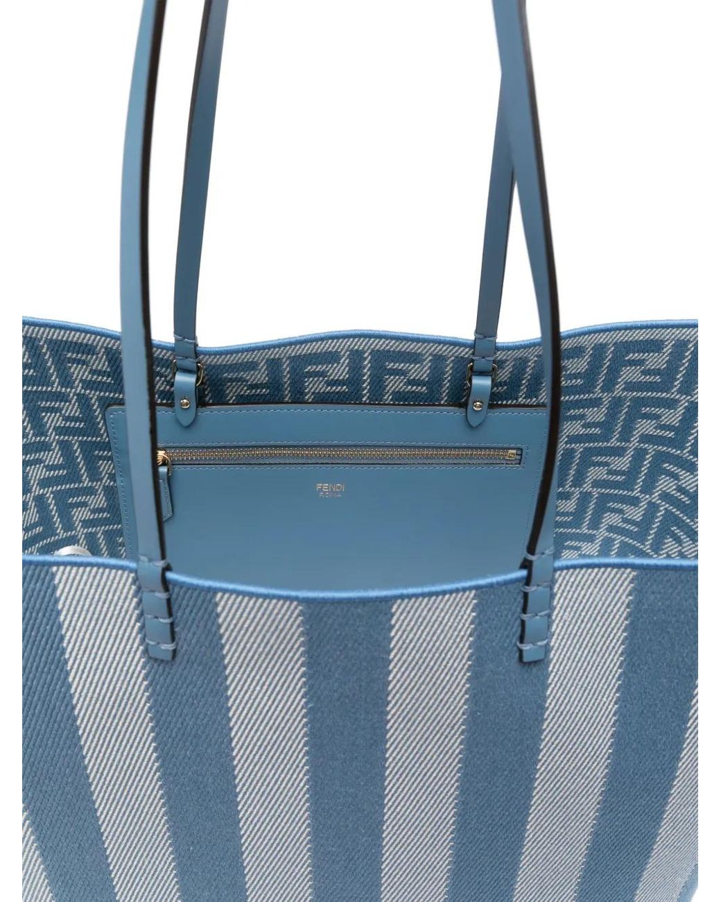 Fendi Blue Wendbare Einkaufstasche "Roll Large"