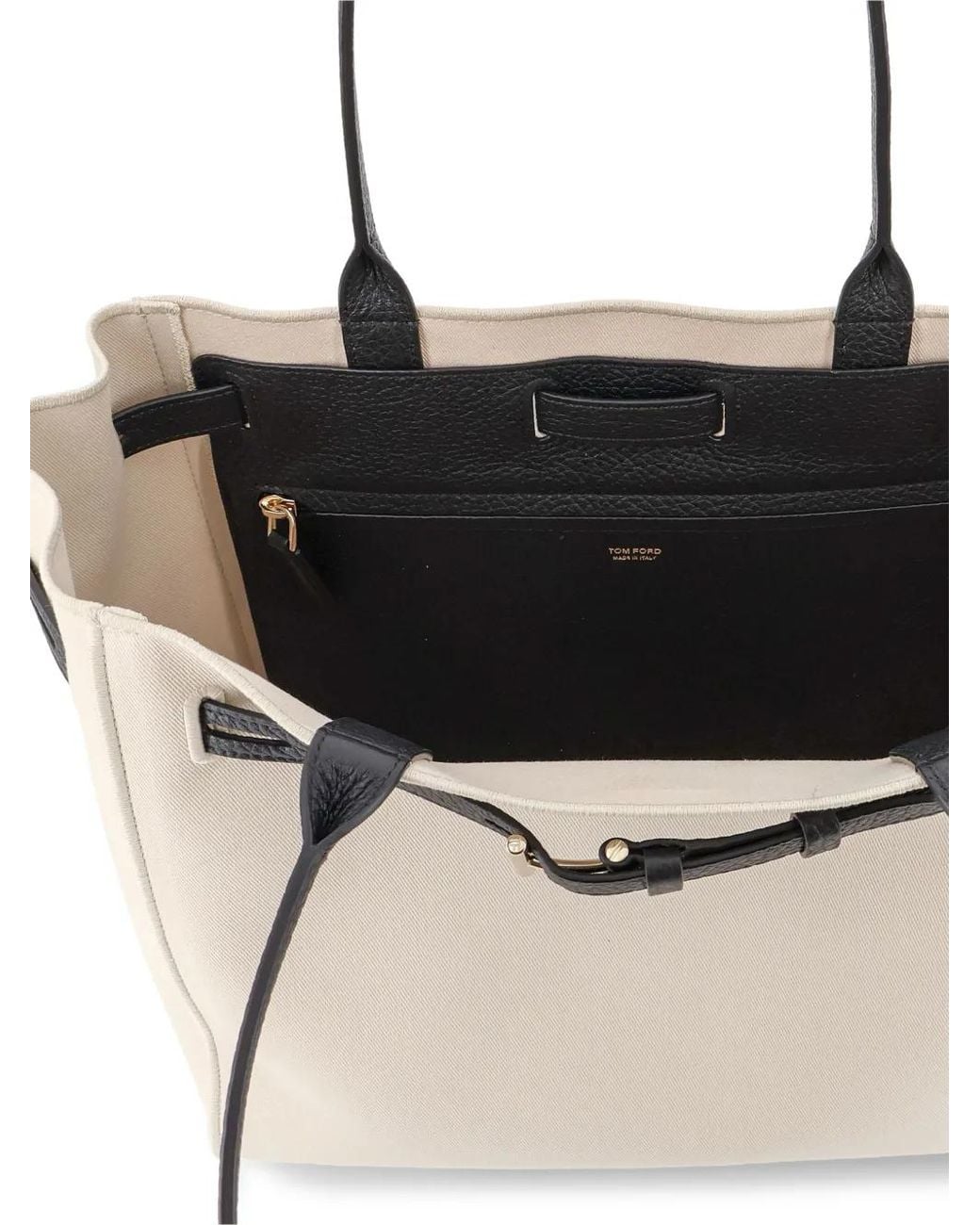 Tom Ford Natural Audrey Medium Canvas Tote
