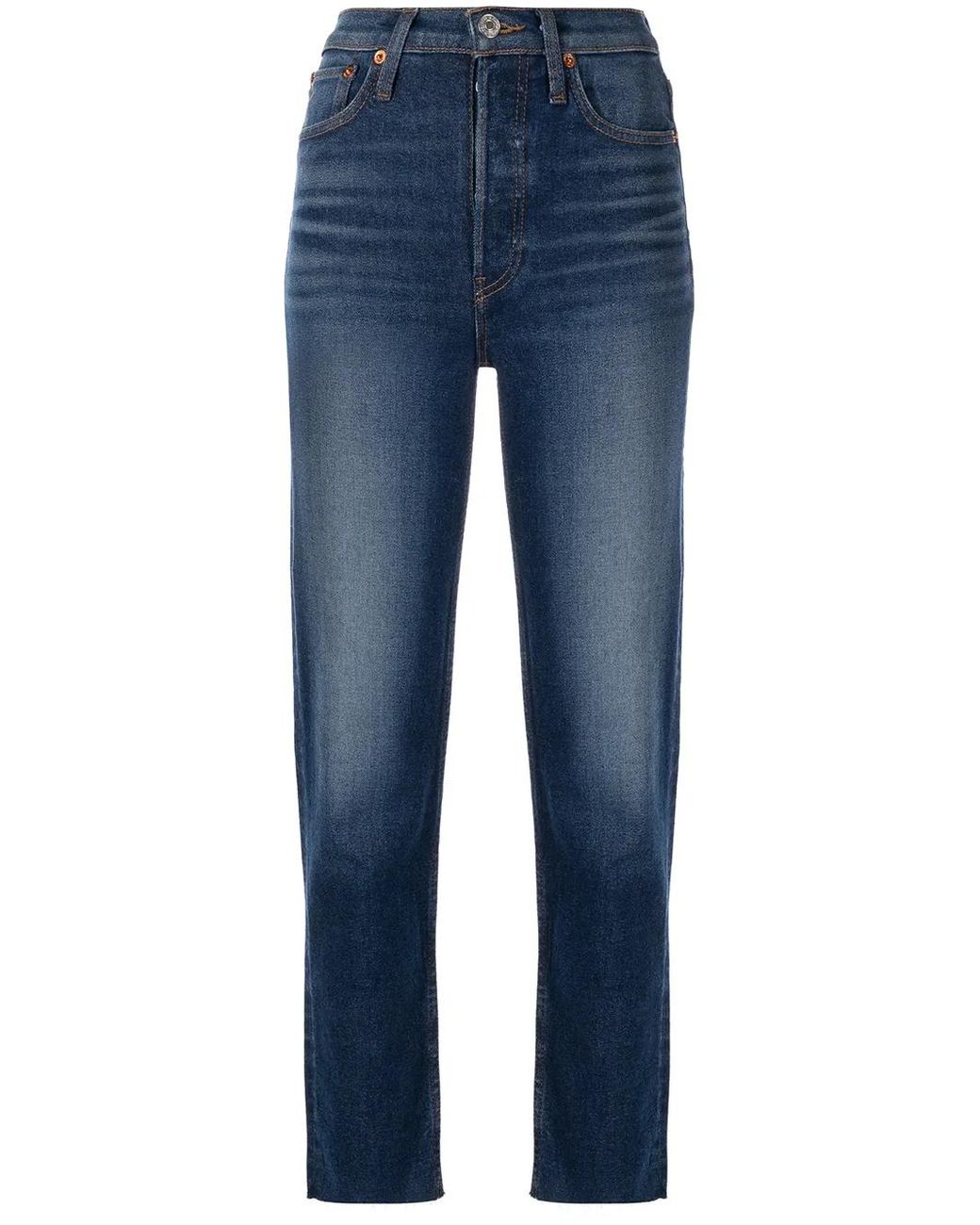 Re/done Blue Boyfriend Denim Jeans