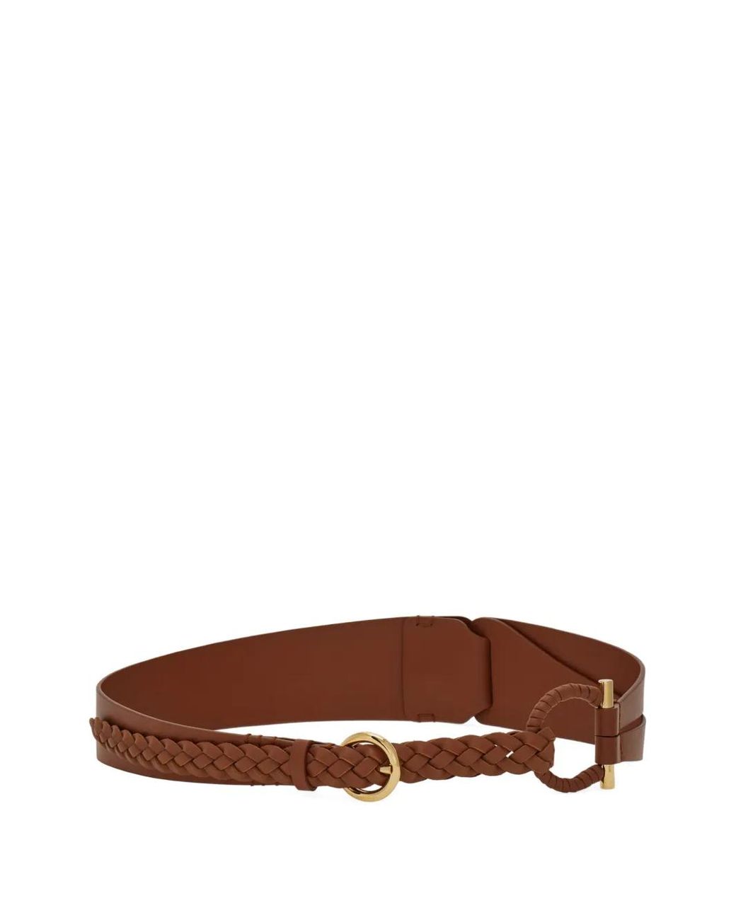 Ferragamo Brown Ceinture Fixe Couverte-Gancini
