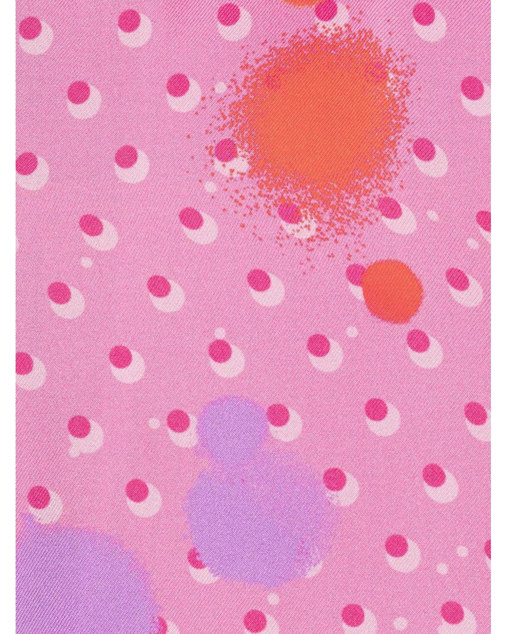 AZ FACTORY Pink Polka-Dot Print Drawstring Shorts