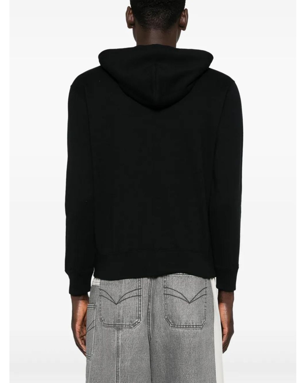 COMME DES GARÇONS PLAY Black Signature Heart-Patch Cotton Hoodie
