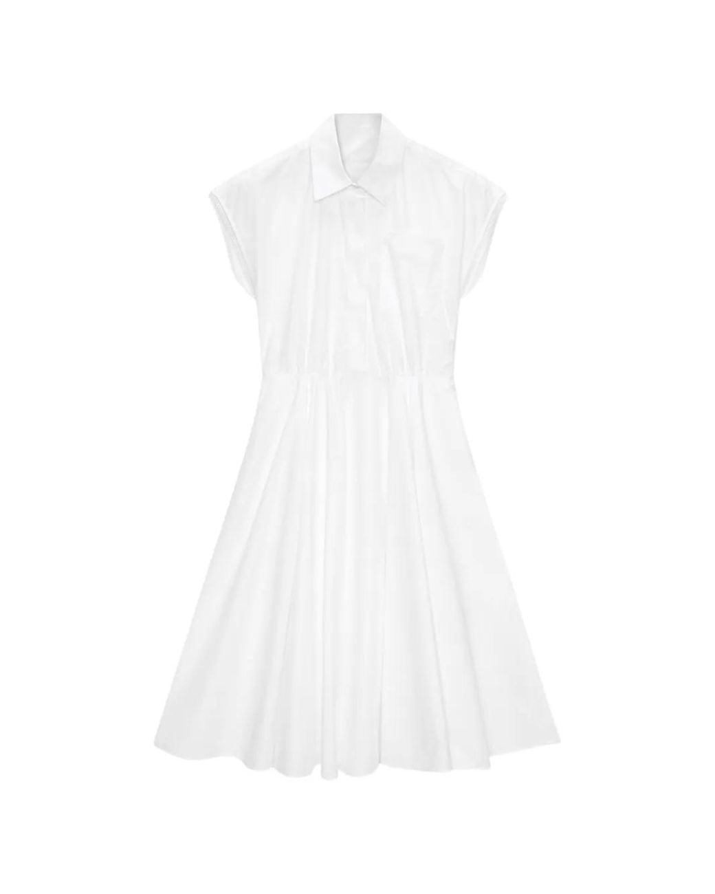 MSGM Midi-Jurk Met Zakken in het White