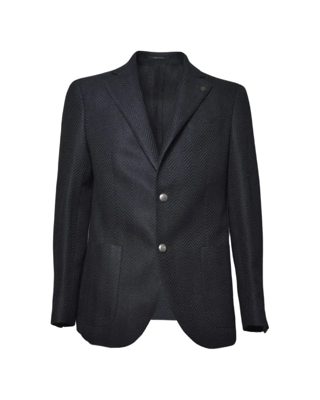 Gabriele Pasini Blue Herringbone-Patterned Blazer for men