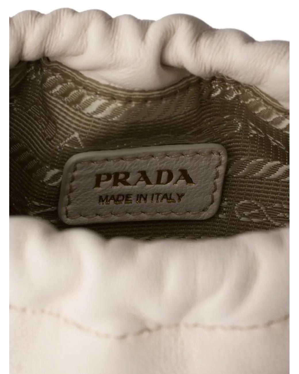 Prada Natural Beutel Aus Nappaleder