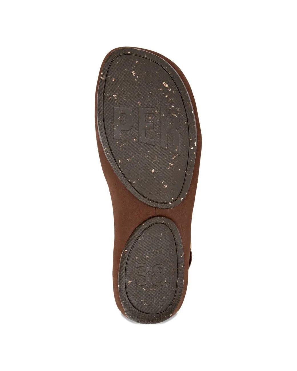 Camper Brown Right Isla Crossover-Strap Sandals