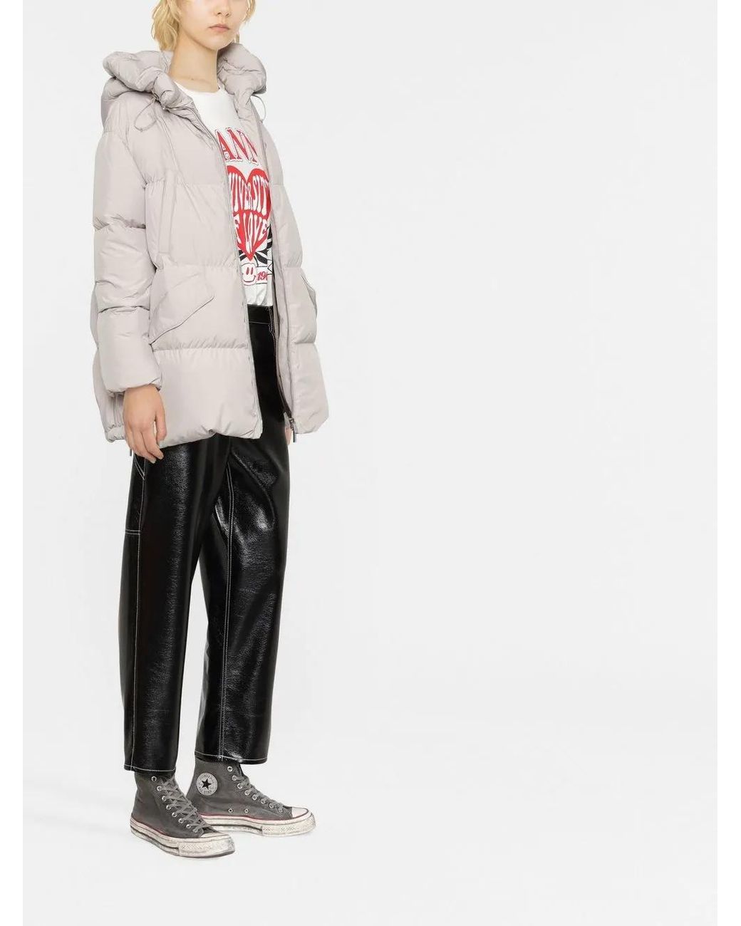 Moorer Gray Tepa Padded Coat