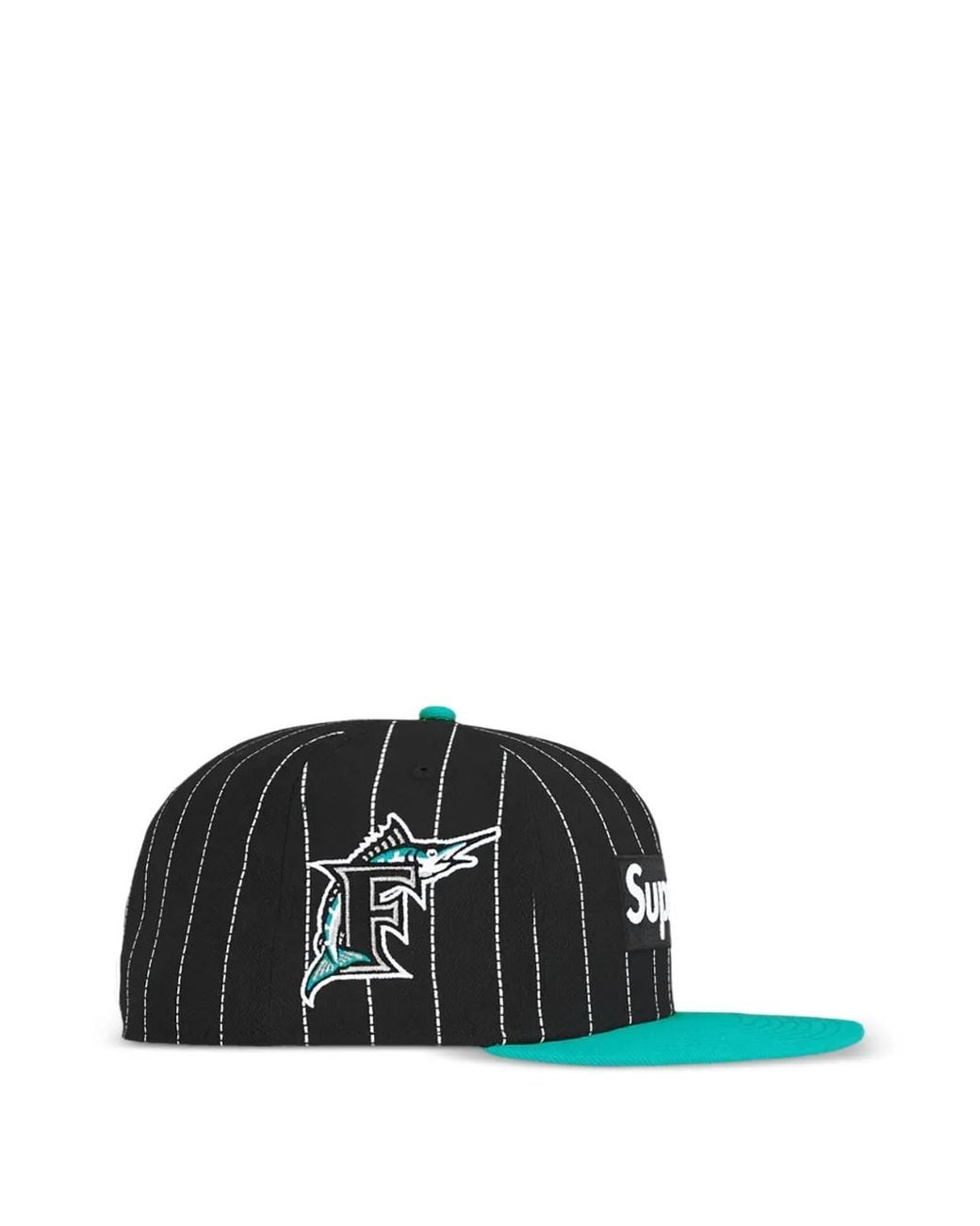 Supreme Green Mlb Teams Box Logo Striped Cap for men