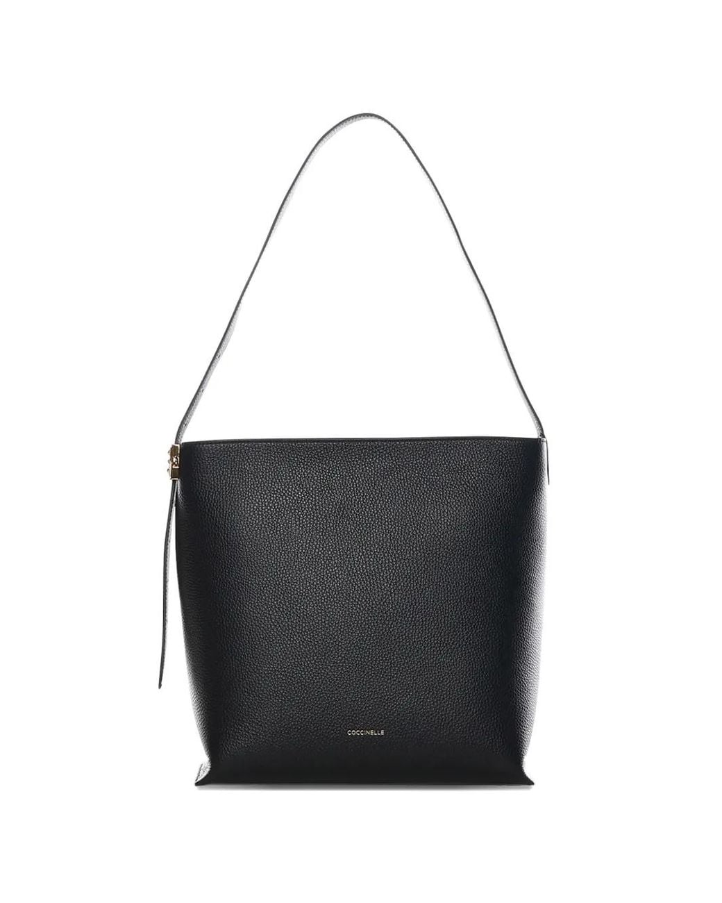 Coccinelle Black Detachable-Strap Leather Shoulder Bag
