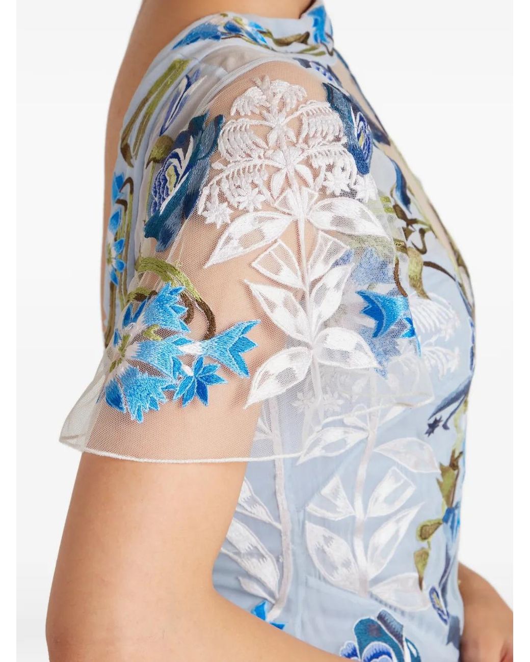 Temperley London Blue Lucille Embroidered Dress
