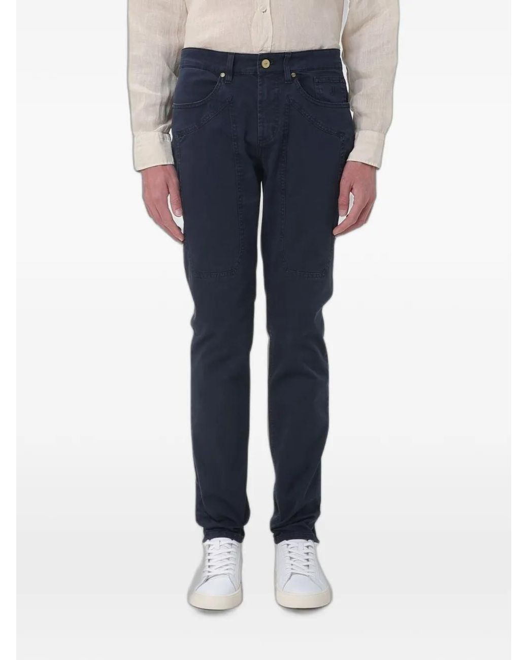 Jeckerson Blue John Slim-Fit Trousers for men