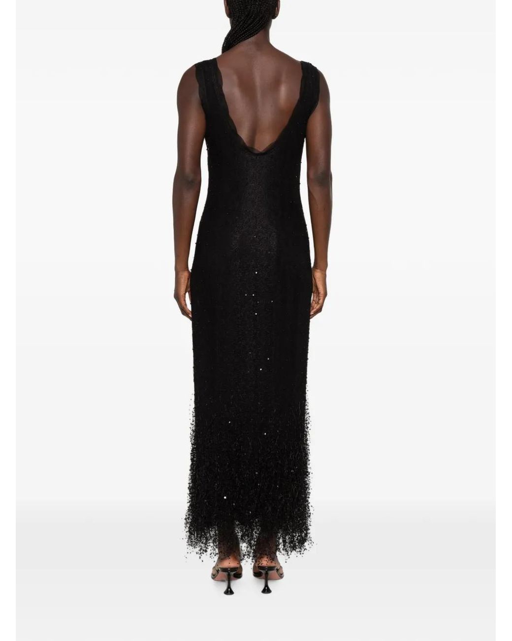 Jonathan Simkhai Black Irisa Sequin-Embellished Lace Dress