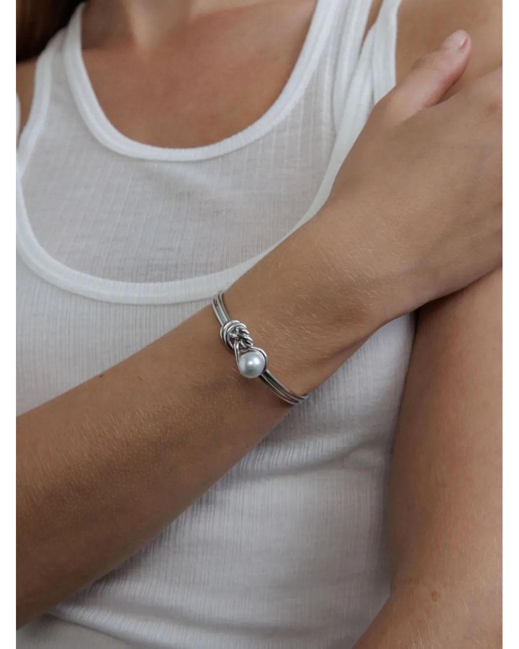 AUTORE MODA White Melanie Bangle